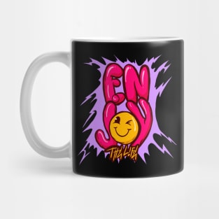 Graffiti Enjoy The Life Lilac Storm Mug